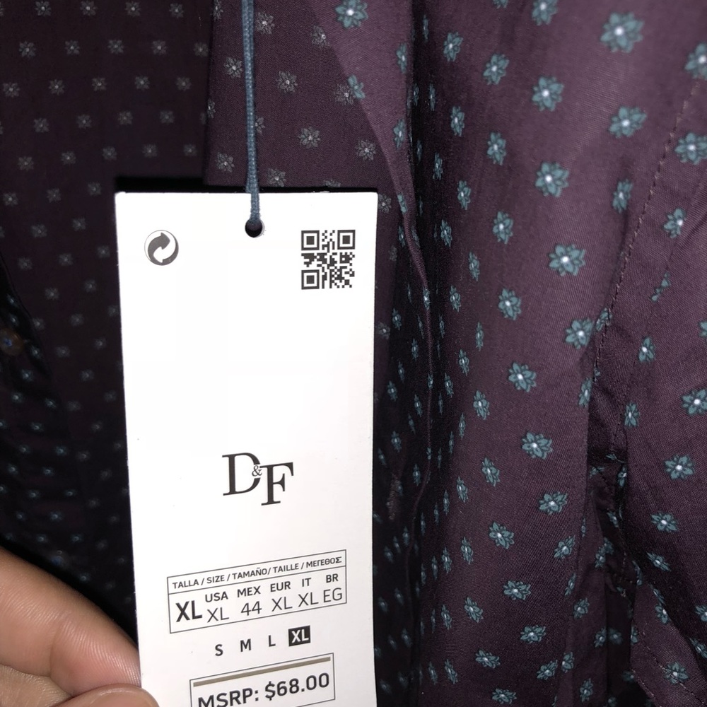 XL DENIM And Flower Shirt